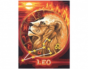 Набор для раскрашивания по номерам «Знаки Зодиака - Лев», 18 х 24 см. (Schipper, 9390676)